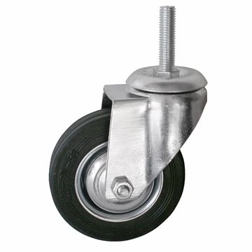 Колесо поворотное SCt 97 85 мм резина с болтом (F)